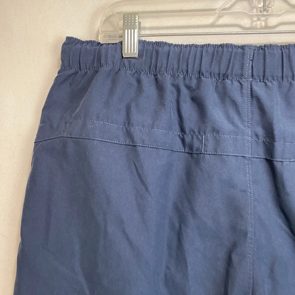 The North Face Belted Hiking Shorts Mens M Navy Blue Polyester Utility Trekking